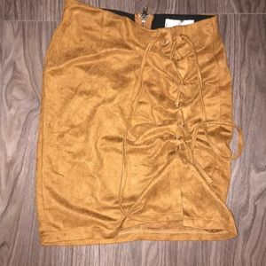 Suede skirt